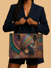 Regal Tapestry Premium Leather Handbag QR0TV057