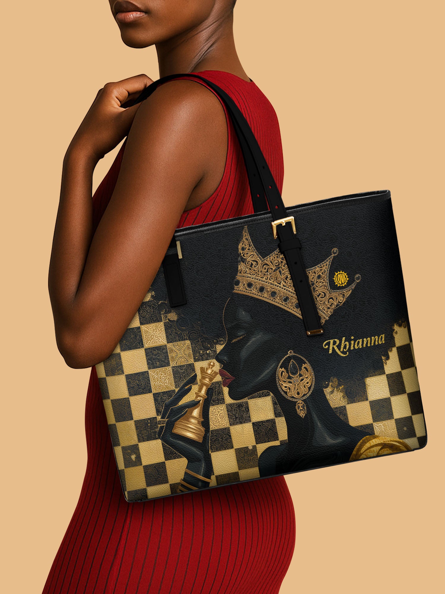 Crowned in Strategy Sleek Leather Tote