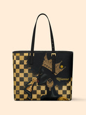Crowned in Strategy Sleek Leather Tote