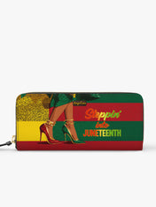 Stepping Into Juneteenth Slimline Zippy Wallet