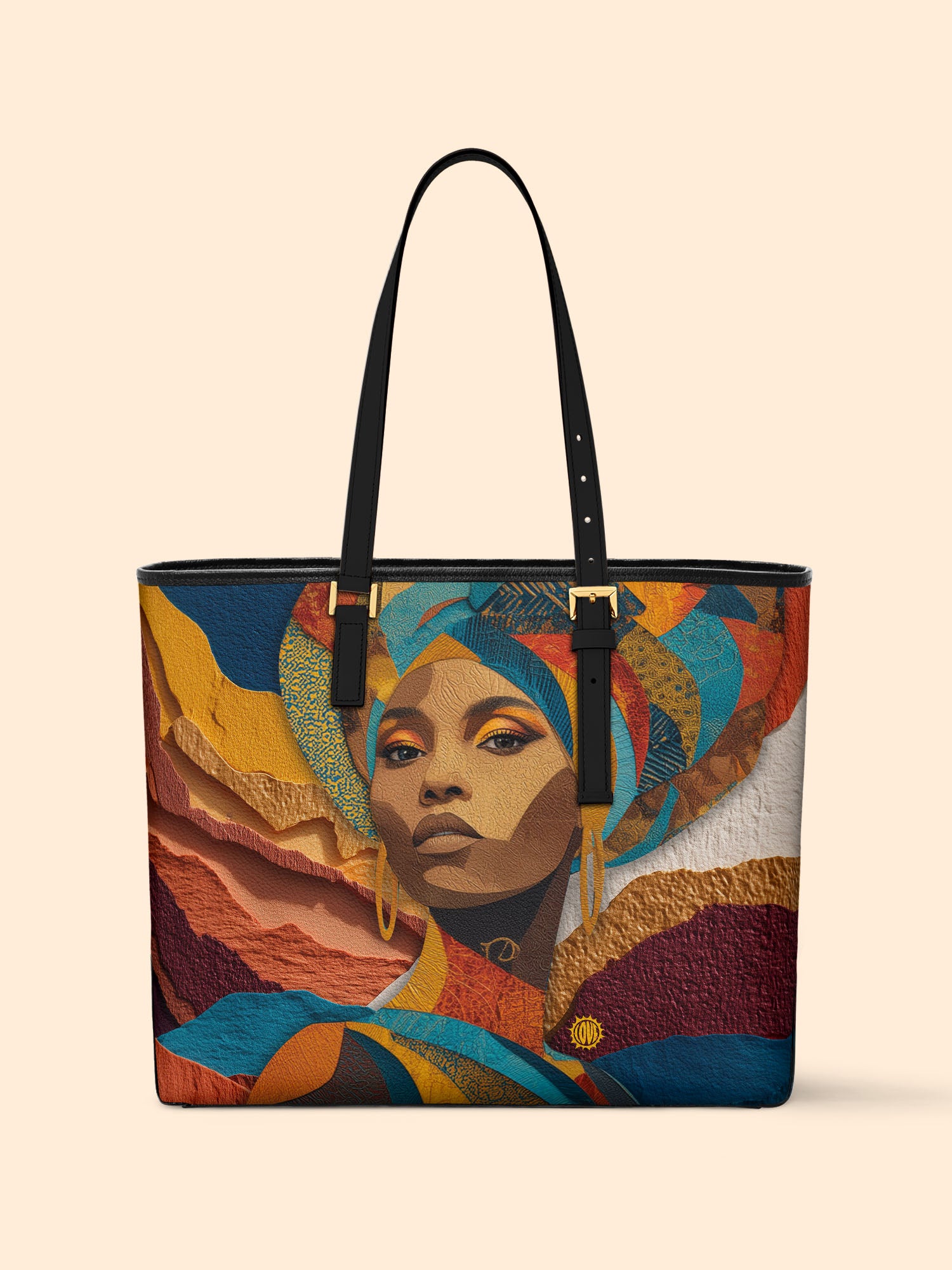 Ebony Charm Sleek Leather Tote QR0HH005