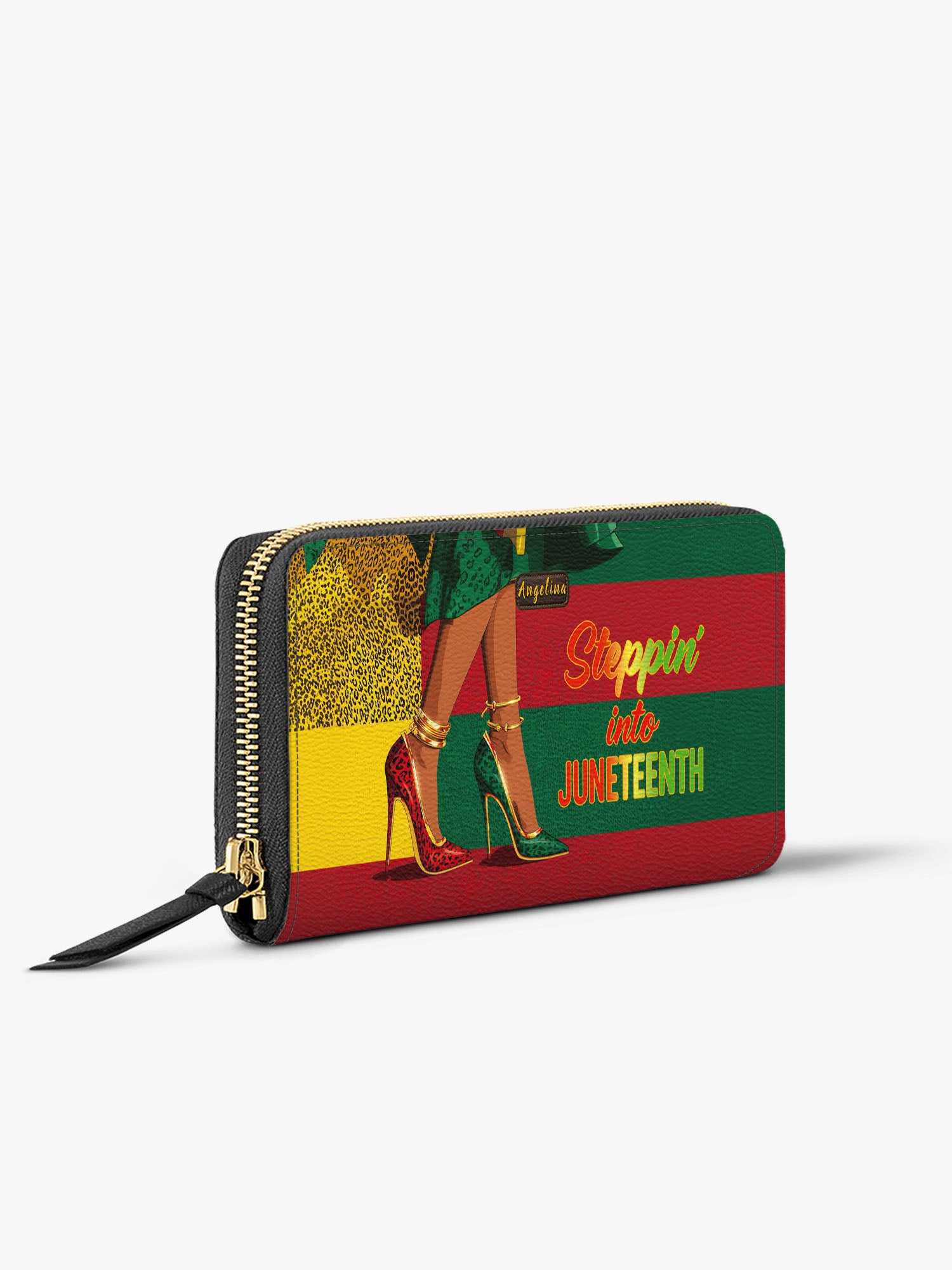 Stepping Into Juneteenth Slimline Zippy Wallet