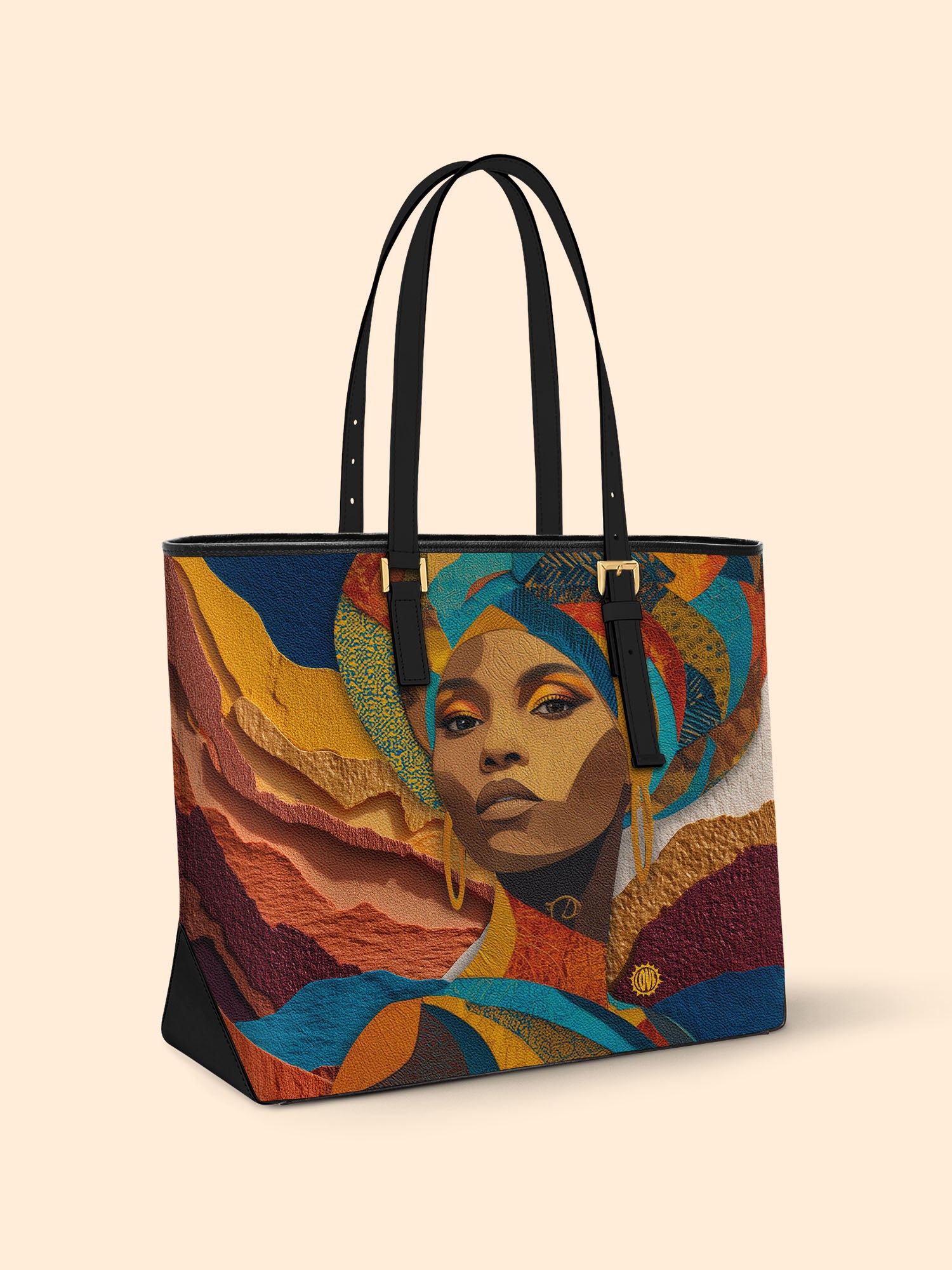 Ebony Charm Sleek Leather Tote QR0HH005