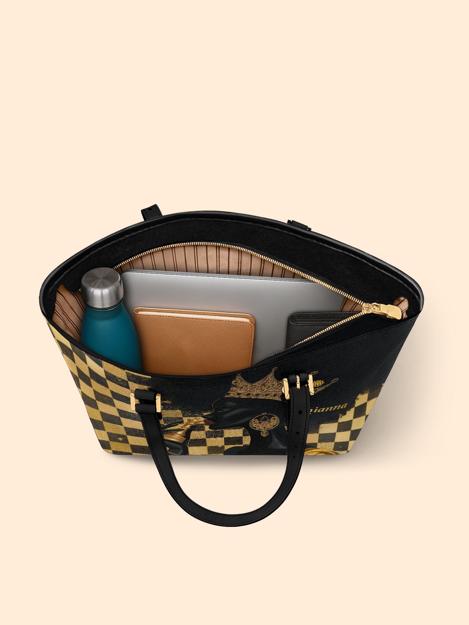 Crowned in Strategy Sleek Leather Tote