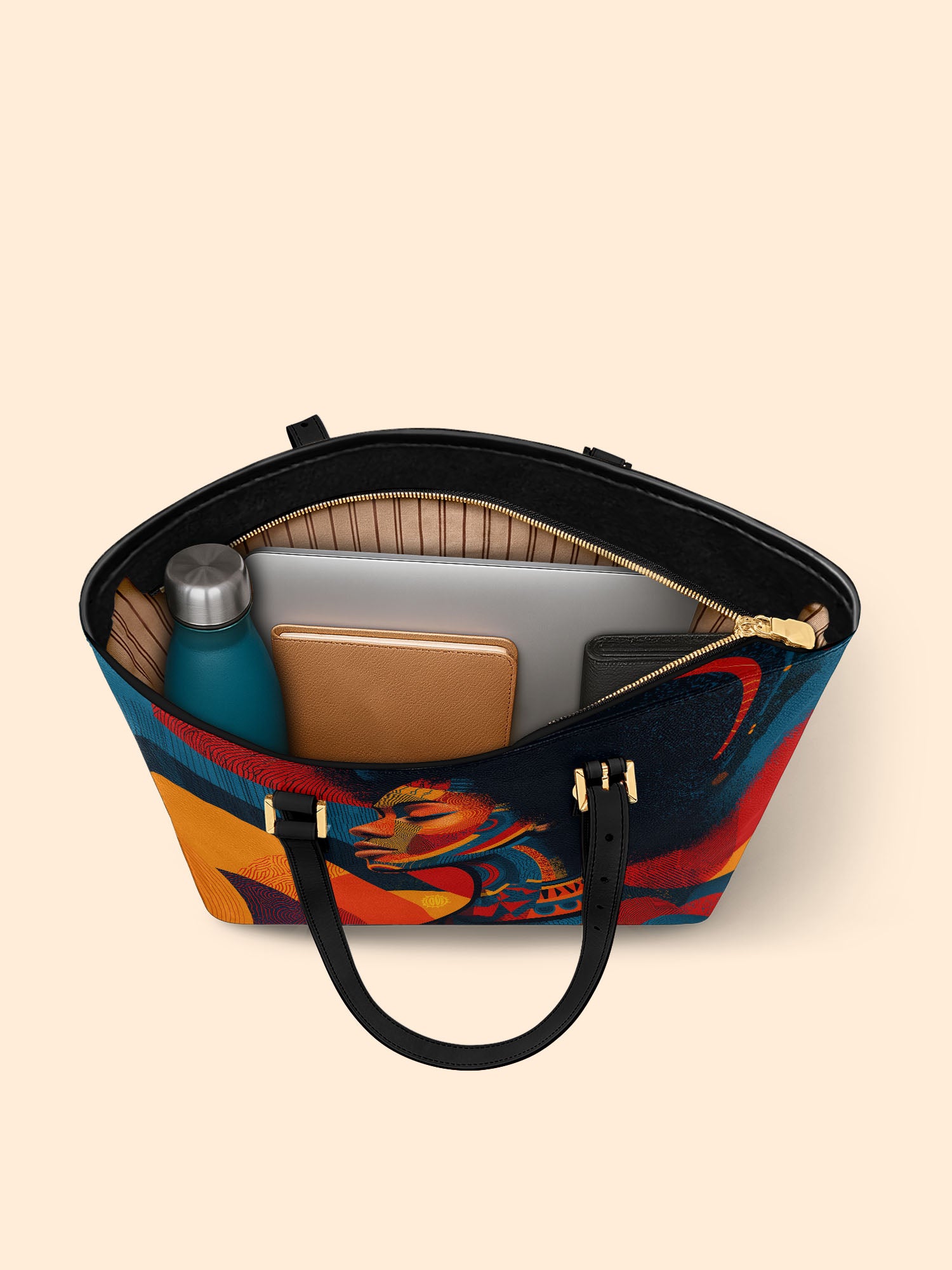 Rhythm & Soul Sleek Leather Tote QR0TV0015