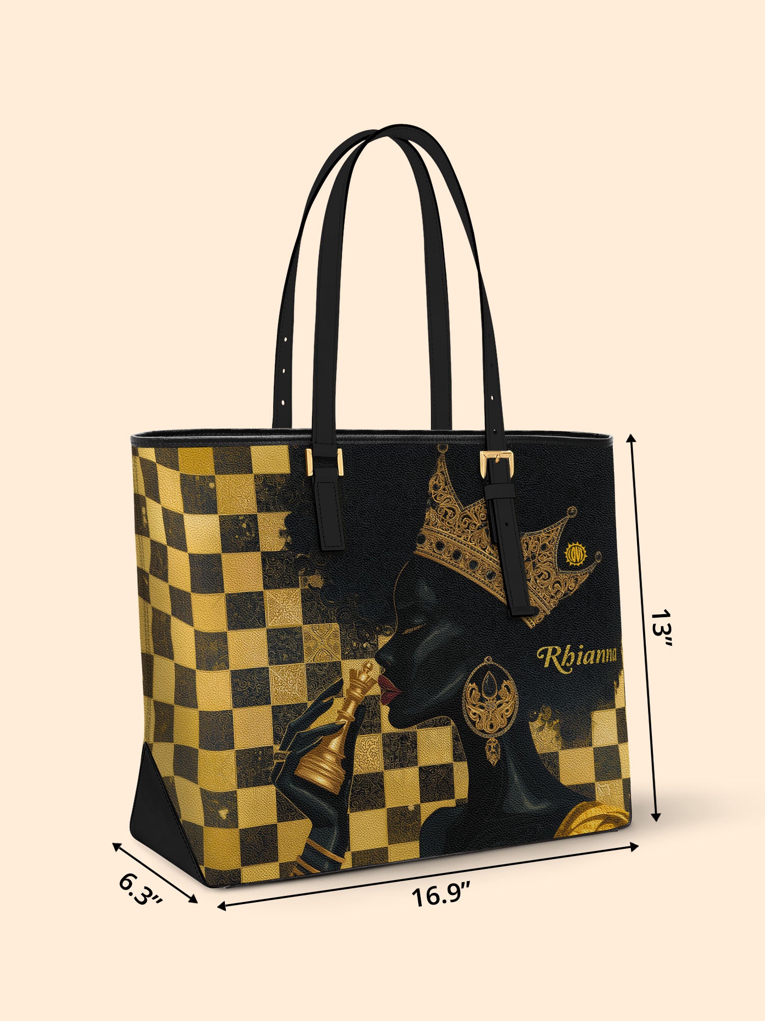 Crowned in Strategy Sleek Leather Tote