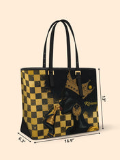 Crowned in Strategy Sleek Leather Tote