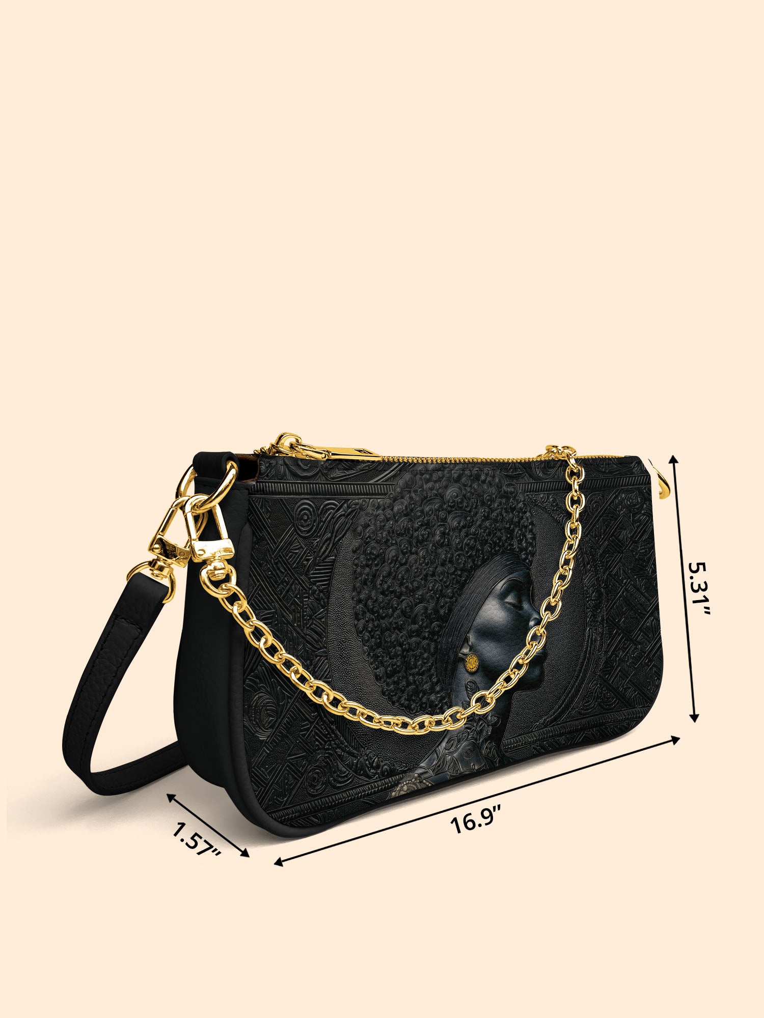 Crowned In Onyx Classic Zip Pochette QR0XD105