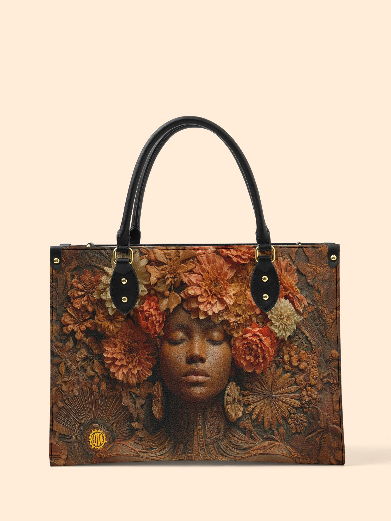 Afro Flora Premium Leather Handbag QR0TV027