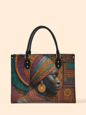 Regal Tapestry Premium Leather Handbag QR0TV057