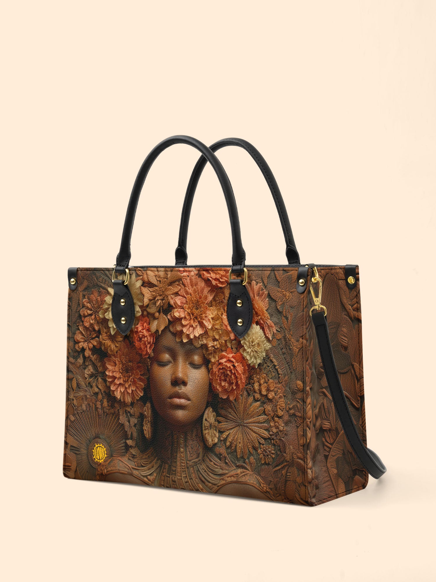 Afro Flora Premium Leather Handbag QR0TV027