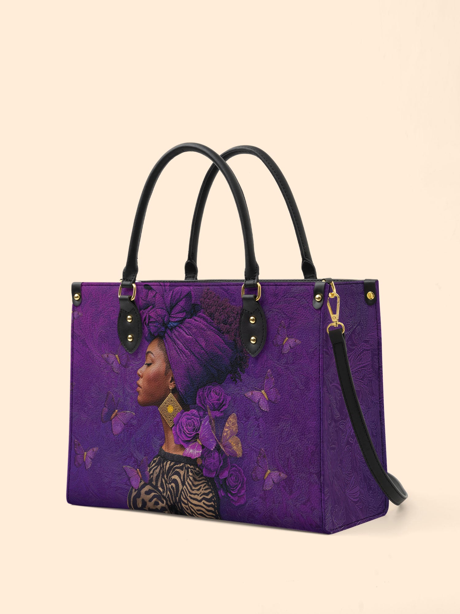 Empress Purple Premium Leather Handbag QR0HH111
