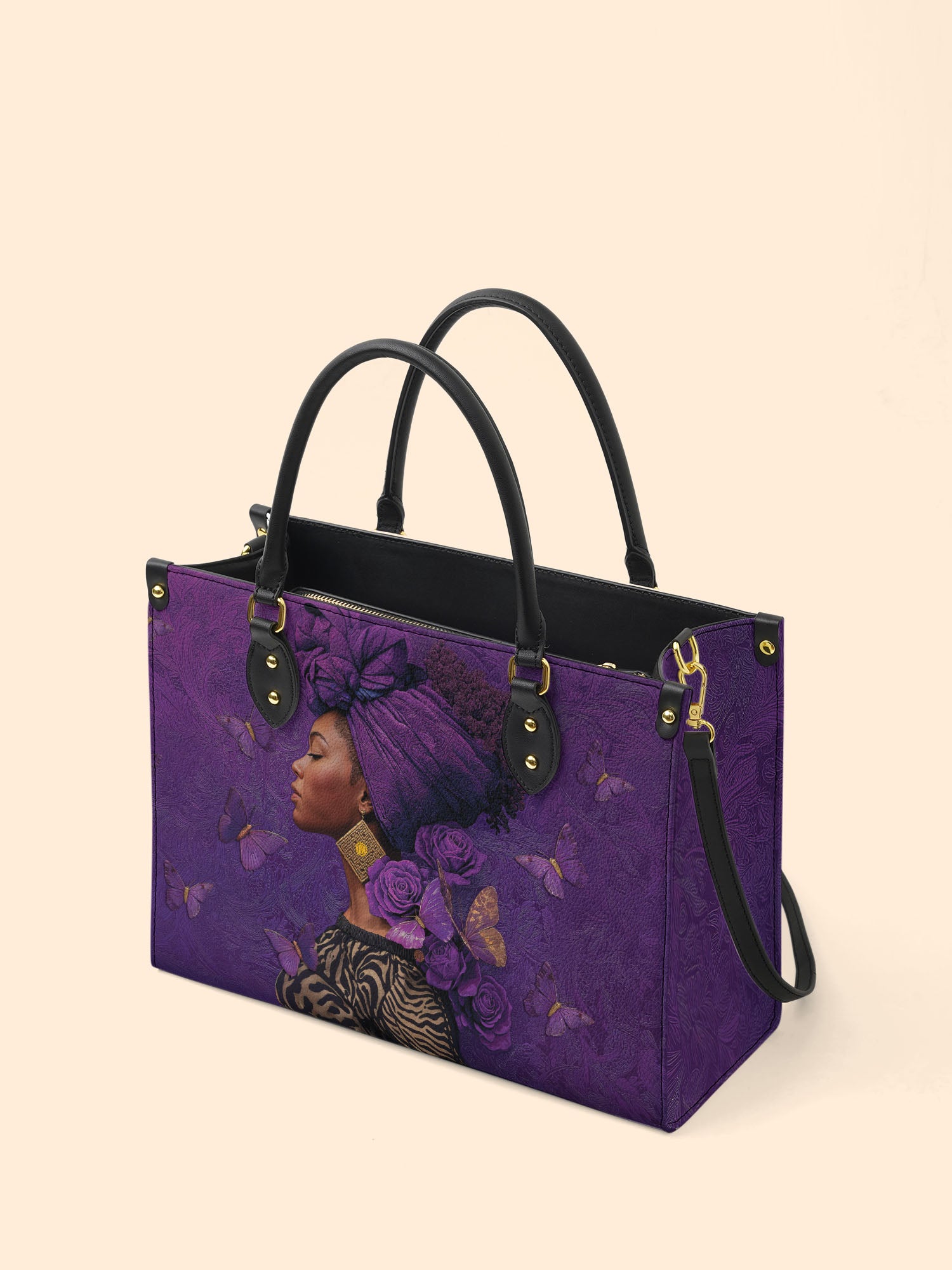 Empress Purple Premium Leather Handbag QR0HH111