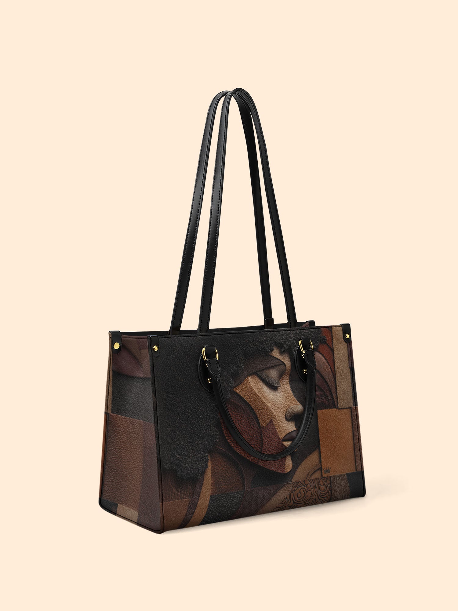 Melanin Majesty Premium Leather Handbag QR0TD117