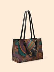 Regal Tapestry Premium Leather Handbag QR0TV057