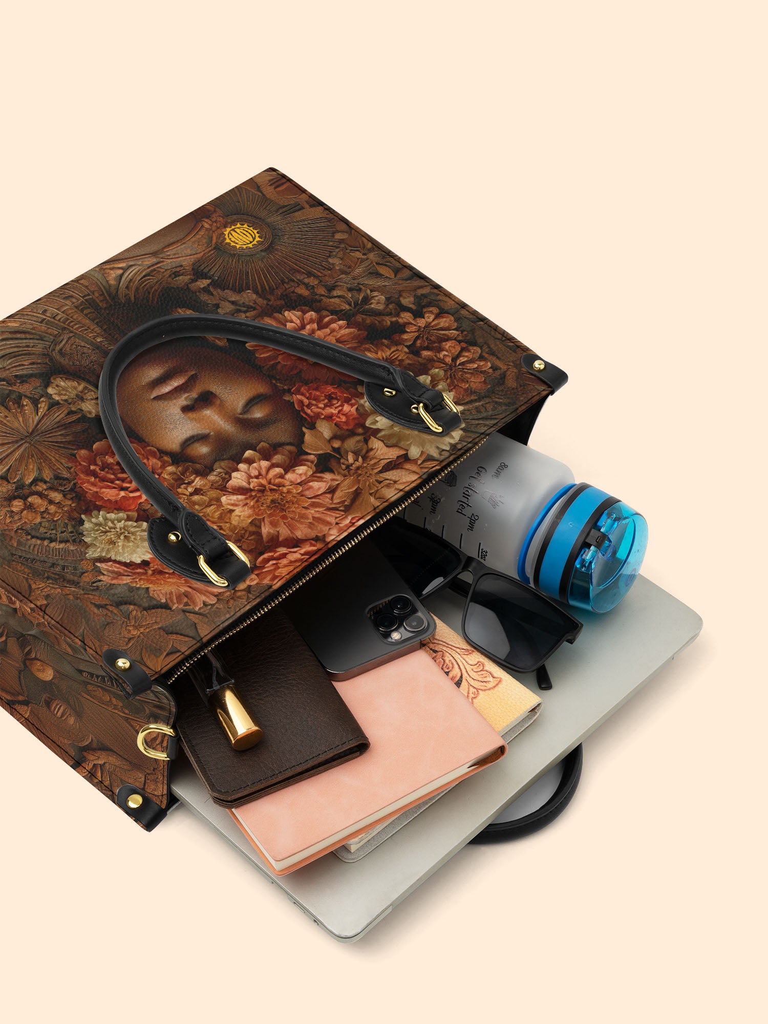 Afro Flora Premium Leather Handbag QR0TV027