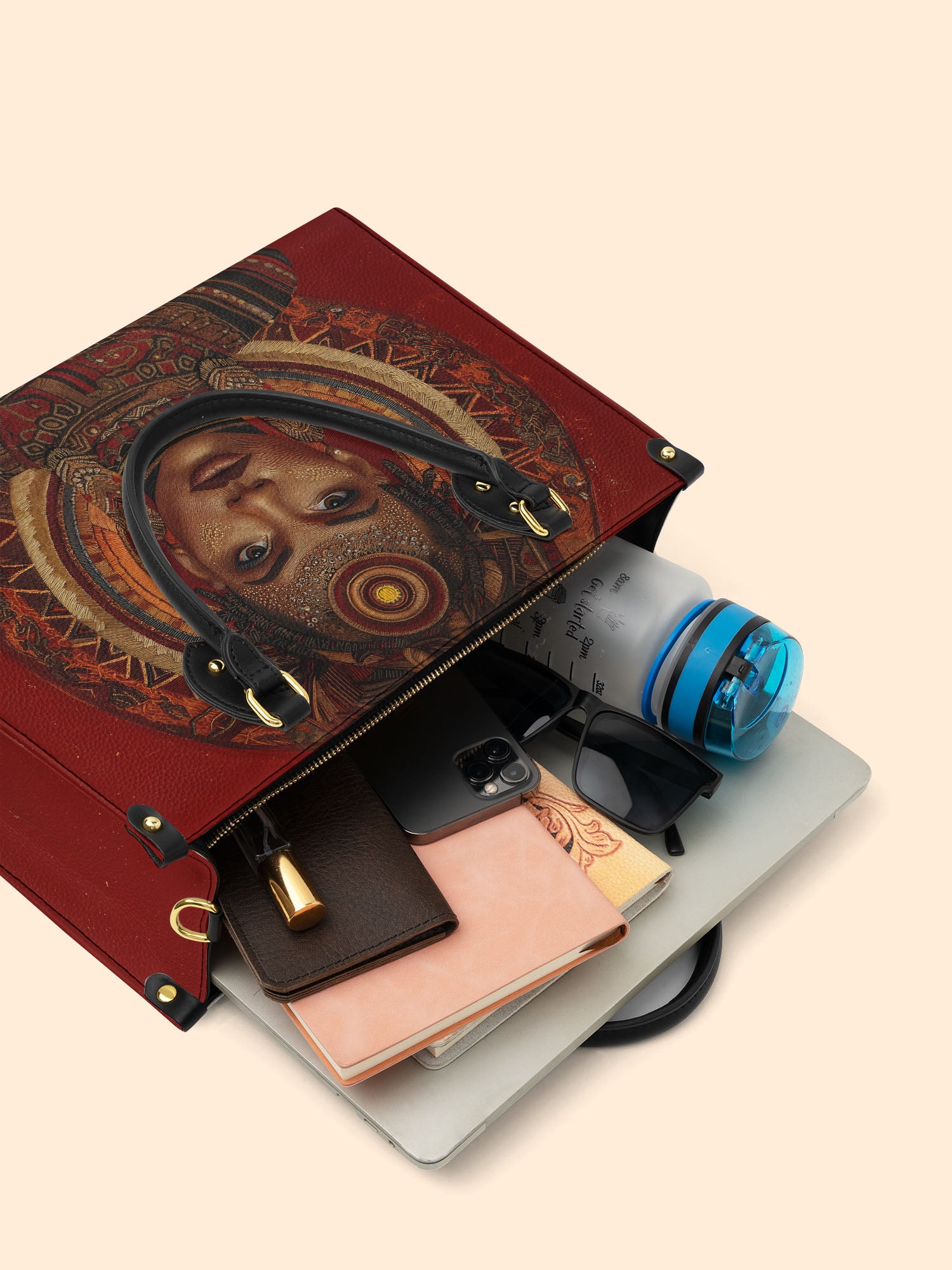 Ebony Aura Premium Leather Handbag QR0XD211