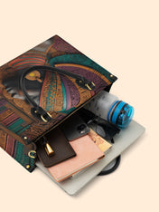 Regal Tapestry Premium Leather Handbag QR0TV057