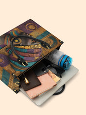 Afro Tapestry Premium Leather Handbag QR0TV058