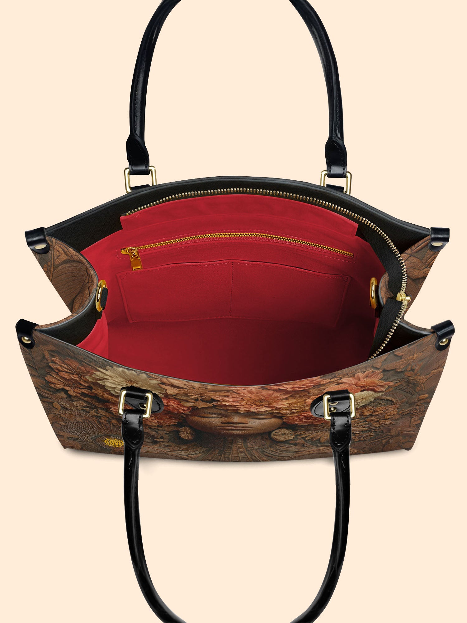 Afro Flora Premium Leather Handbag QR0TV027