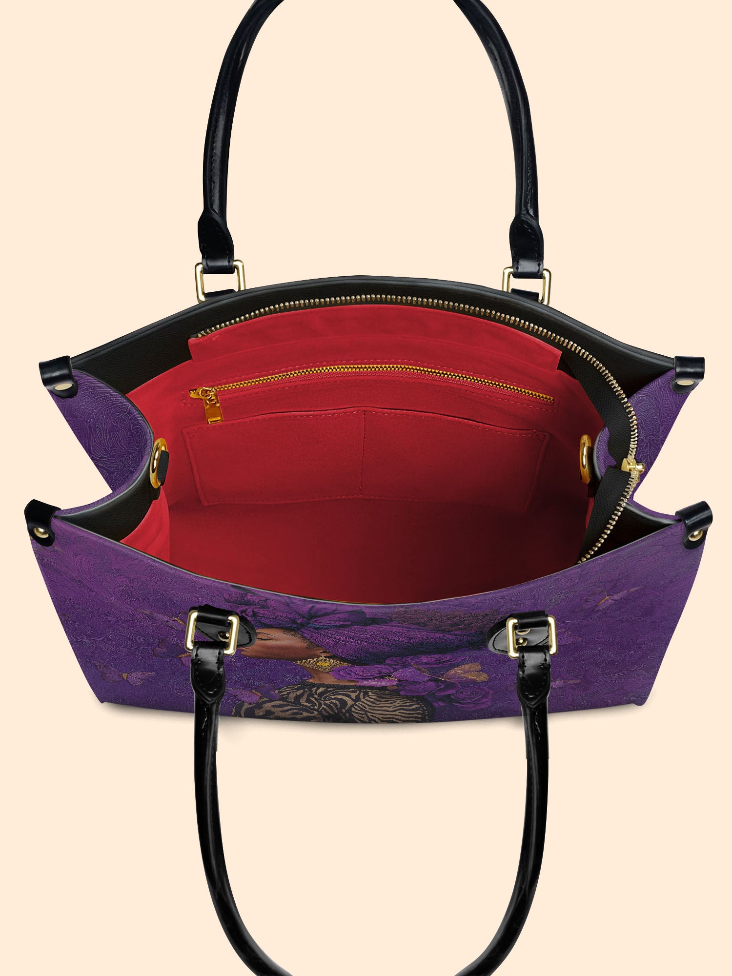 Empress Purple Premium Leather Handbag QR0HH111