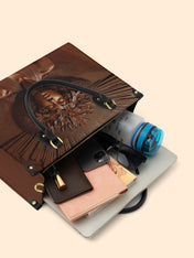 Ebony Bloom Premium Leather Handbag QR0TD343