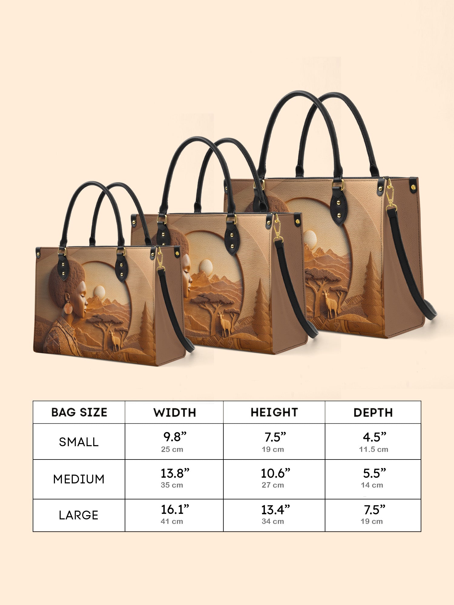 Savanna Spirit Premium Leather Handbag QR0TD346