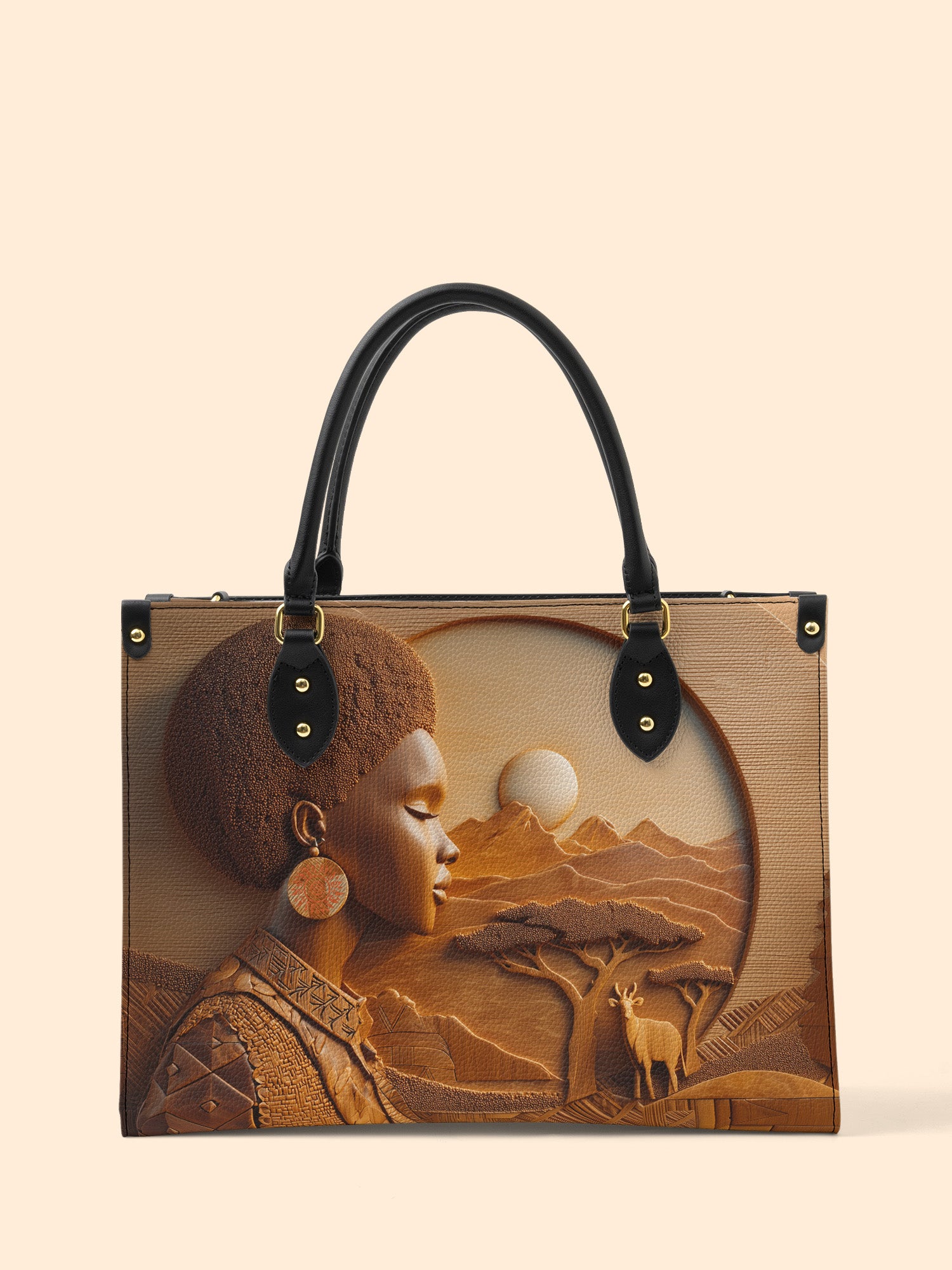 Savanna Spirit Premium Leather Handbag QR0TD346