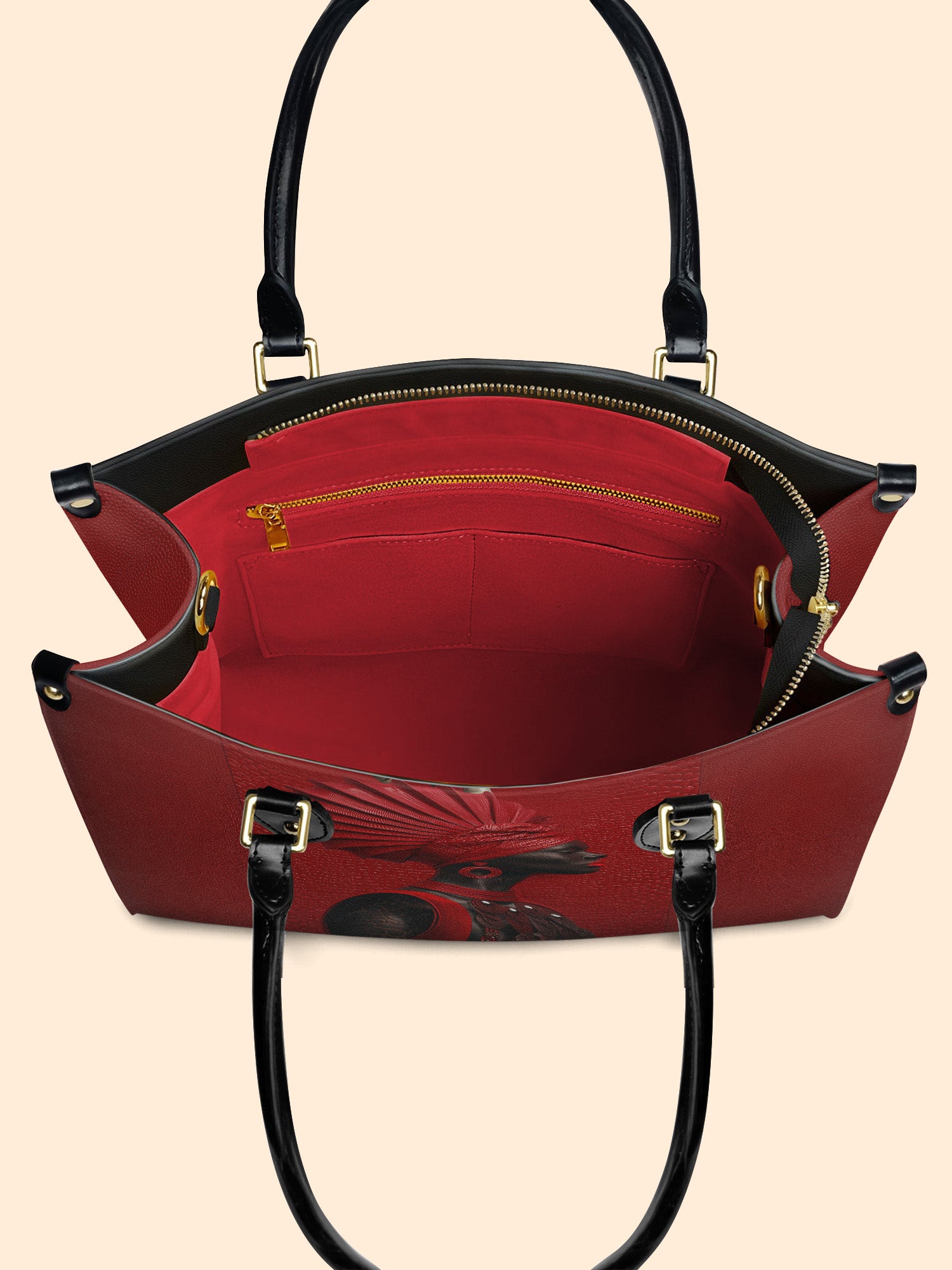 Imperial Flame Premium Leather Handbag QR0XD646