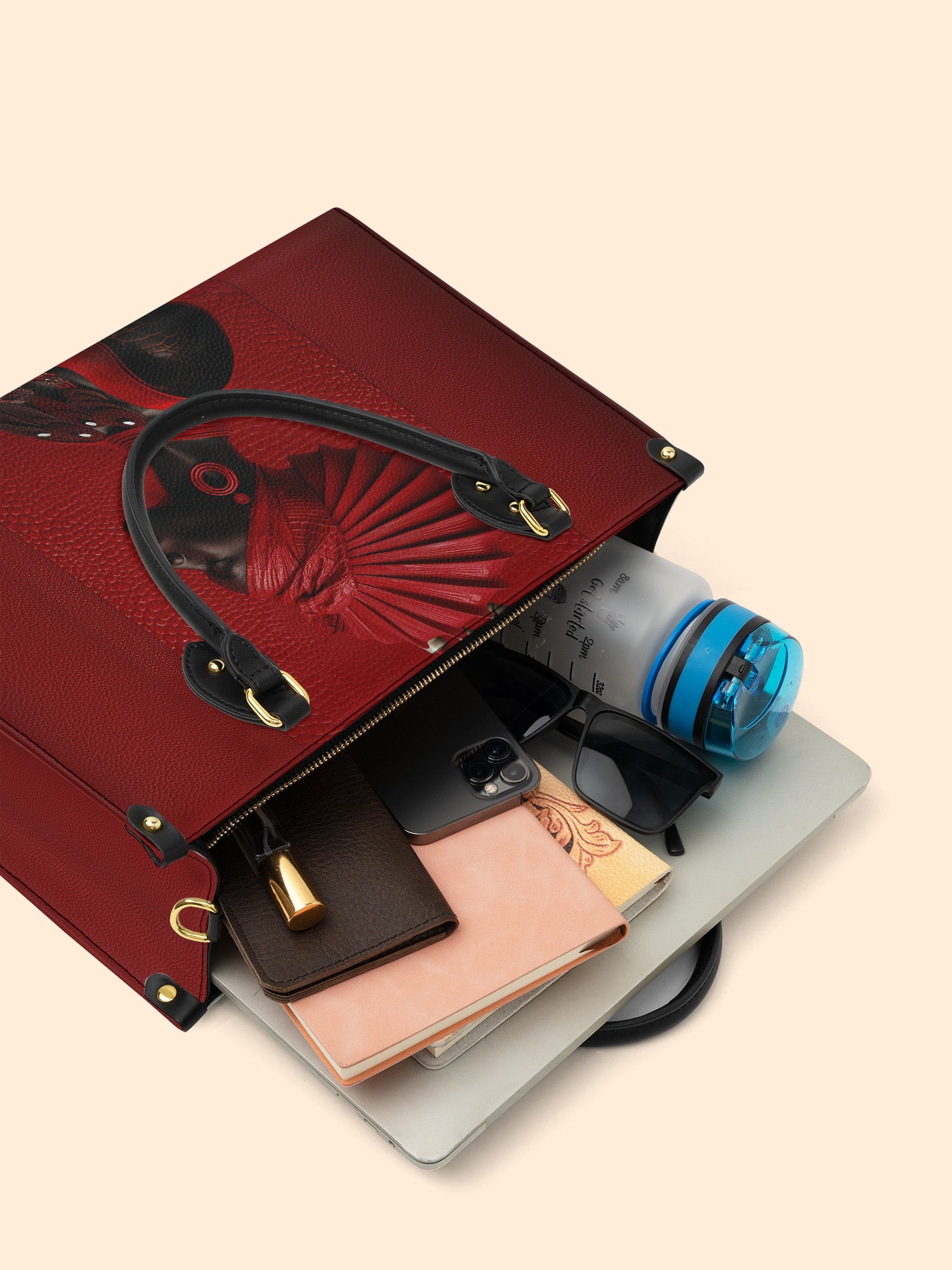 Imperial Flame Premium Leather Handbag QR0XD646