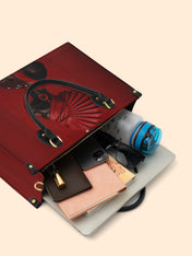 Imperial Flame Premium Leather Handbag QR0XD646