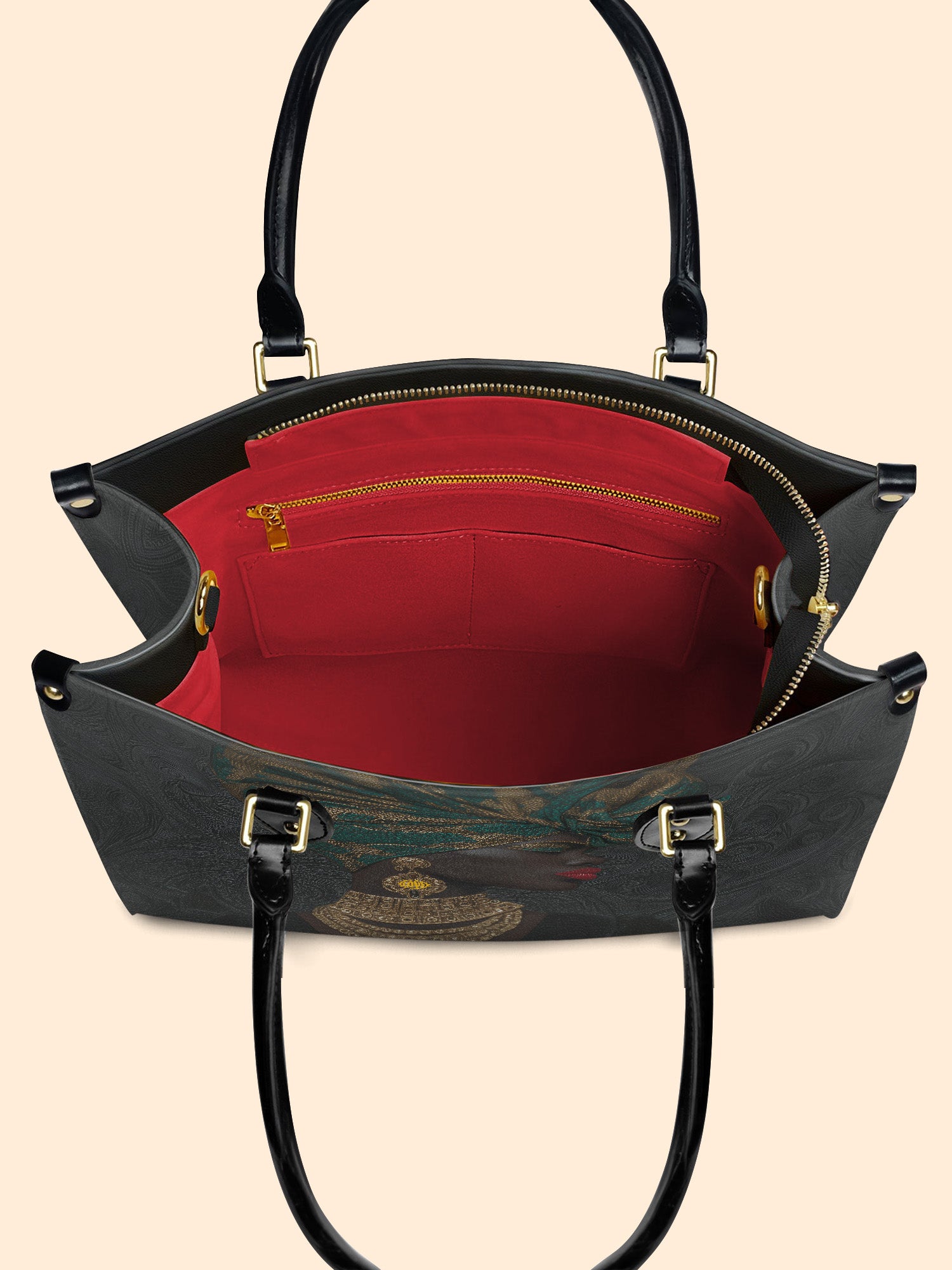 Verdant Majesty Premium Leather Handbag QR0XD745