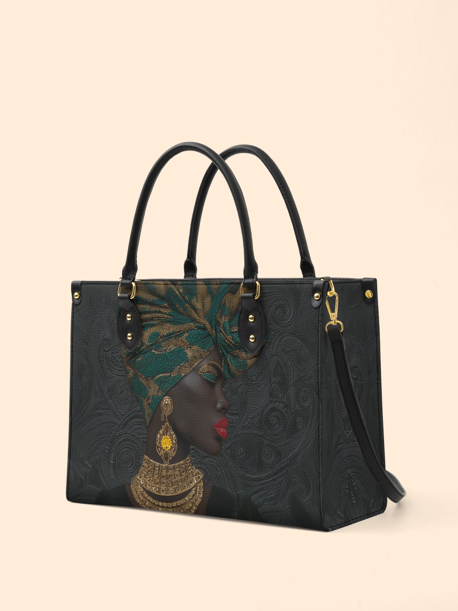 Verdant Majesty Premium Leather Handbag QR0XD745