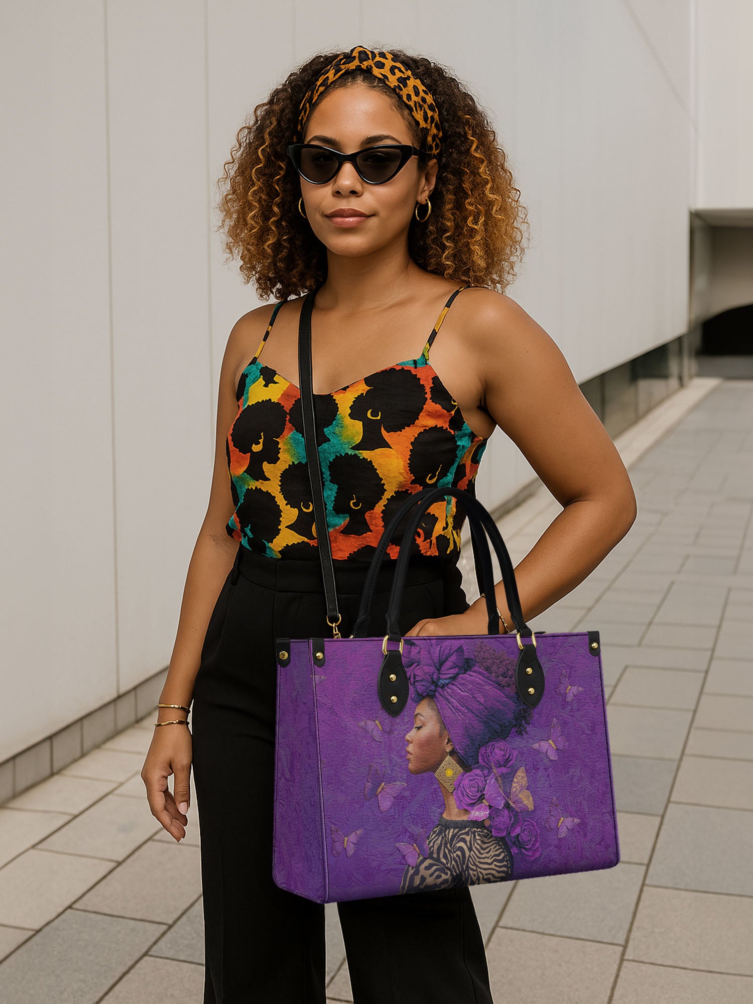 Empress Purple Premium Leather Handbag QR0HH111