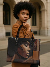 Melanin Majesty Premium Leather Handbag QR0TD117