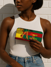 Stepping Into Juneteenth Slimline Zippy Wallet