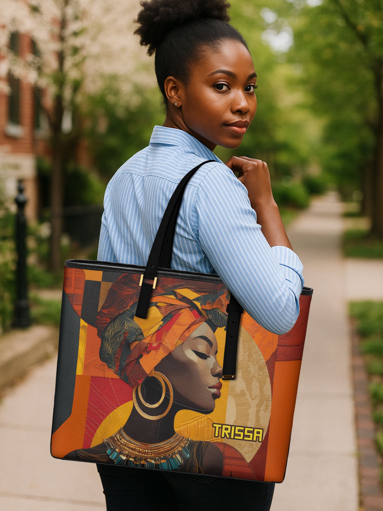 Afrique Hide Sleek Leather Tote