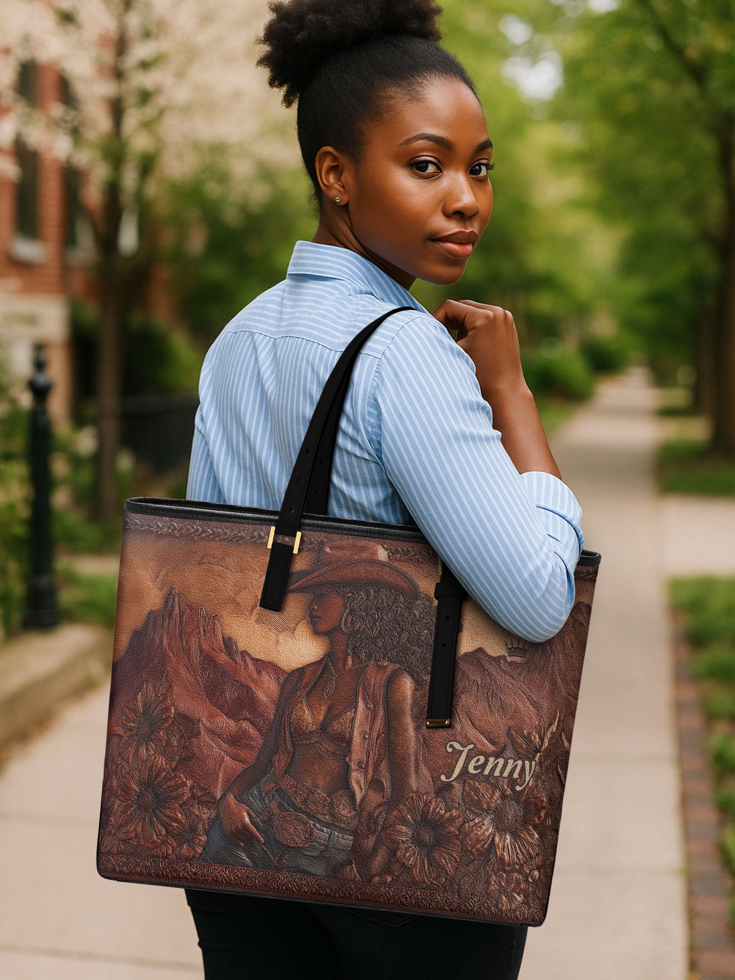 Soul Of The West Sleek Leather Tote