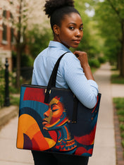 Rhythm & Soul Sleek Leather Tote QR0TV0015