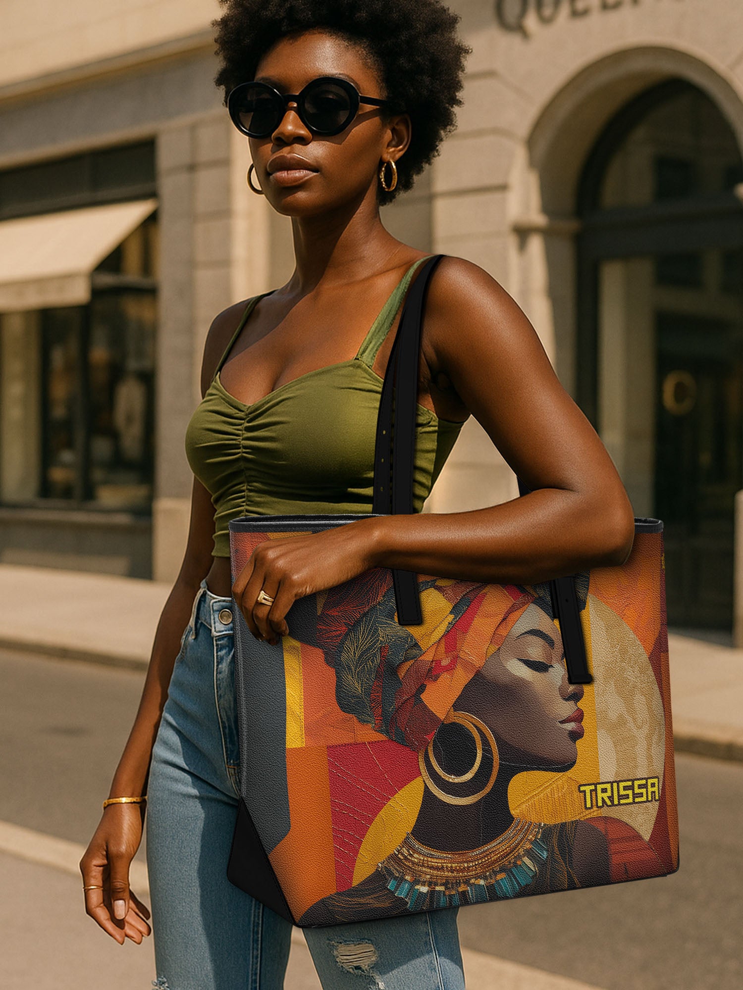 Afrique Hide Sleek Leather Tote