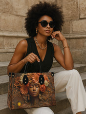 Afro Flora Premium Leather Handbag QR0TV027