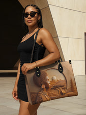 Savanna Spirit Premium Leather Handbag QR0TD346