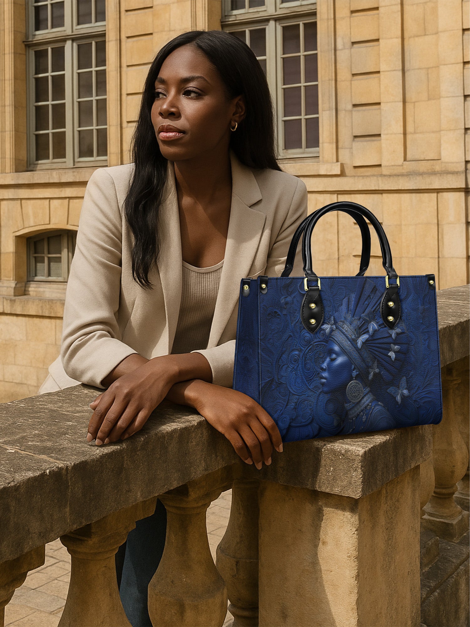 Crowned Soul Premium Leather Handbag QR0XD649