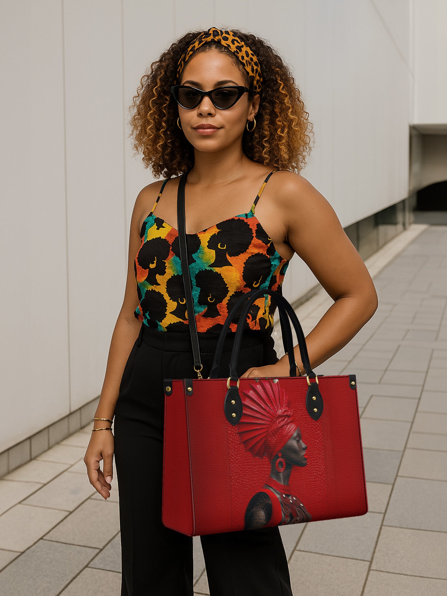 Imperial Flame Premium Leather Handbag QR0XD646