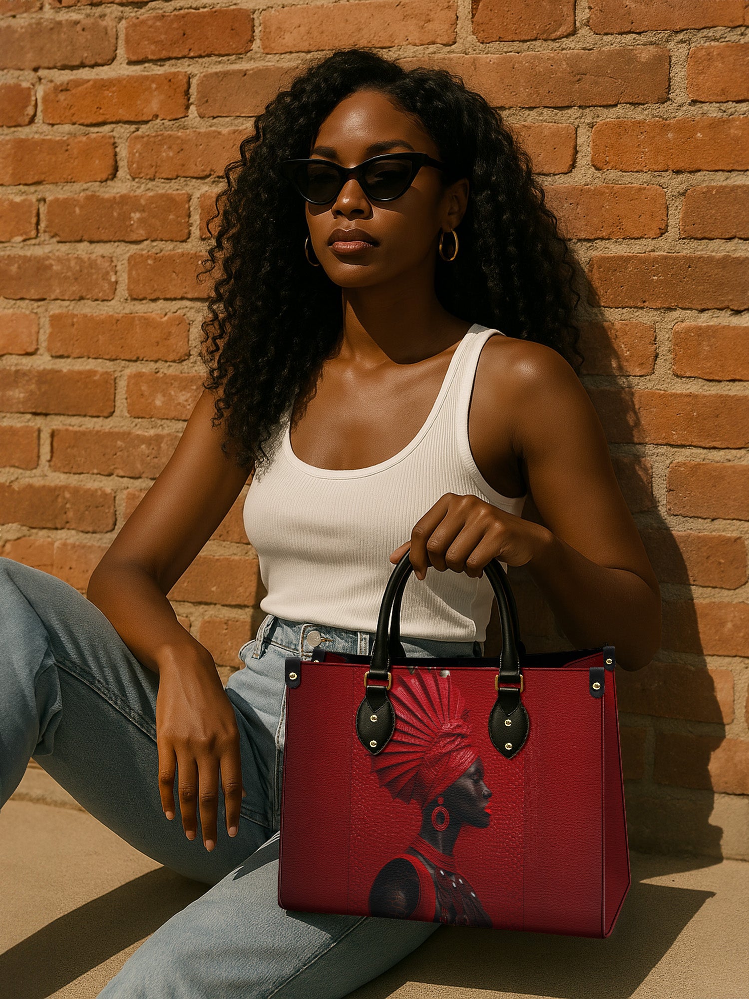 Imperial Flame Premium Leather Handbag QR0XD646