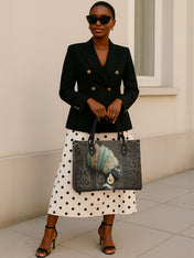 Emerald Crown Premium Leather Handbag QR0TV167