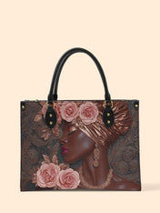 African Allure Premium Leather Handbag QR0XD531