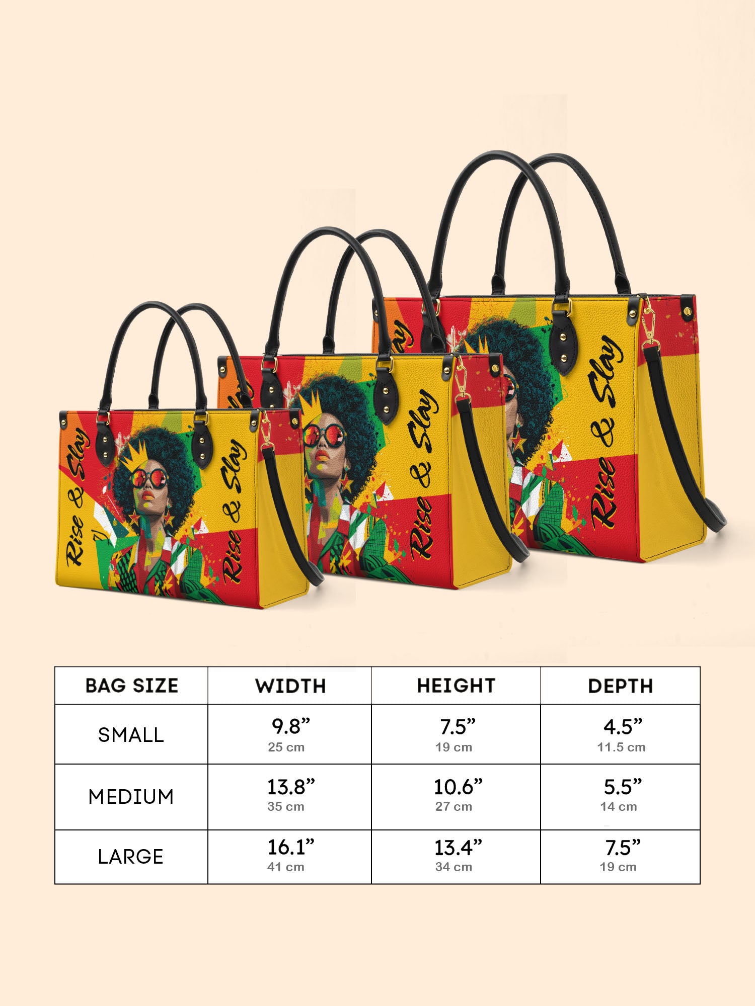 Rise And Slay Premium Leather Handbag QR0XD604