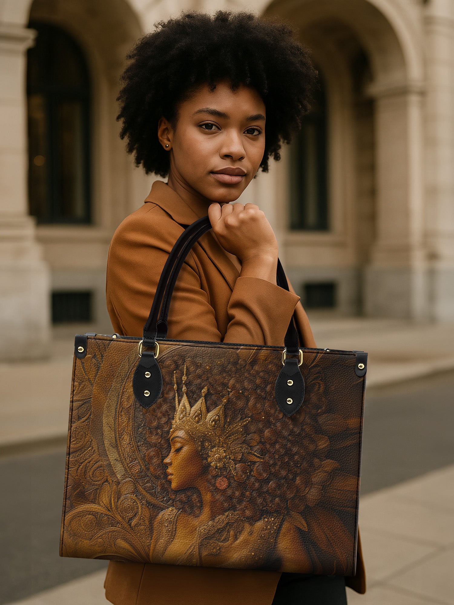 Born Royal Premium Leather Handbag QR0XD510