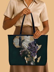 African Bloom Leather Bucket Bag QR0XD725